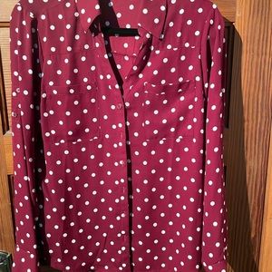 Express long sleeve 100% polyester dress-shirt, medium